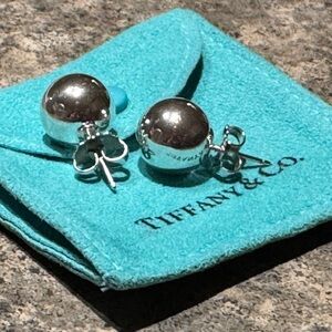 14mm Tiffany & Co. Ball Stud Earrings | Retired | 925 Silver | All Original